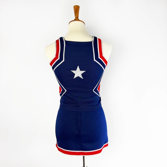 Cheerleading uniform Rockers blue red white womens Size XXS/XS see measurements - Picture 2 of 8